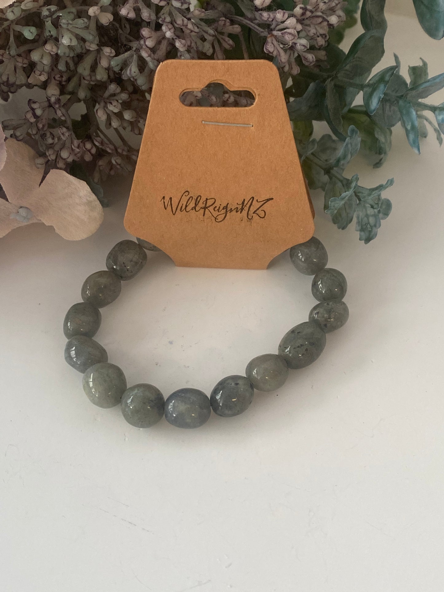 Labradorite Oval Bead Bracelet