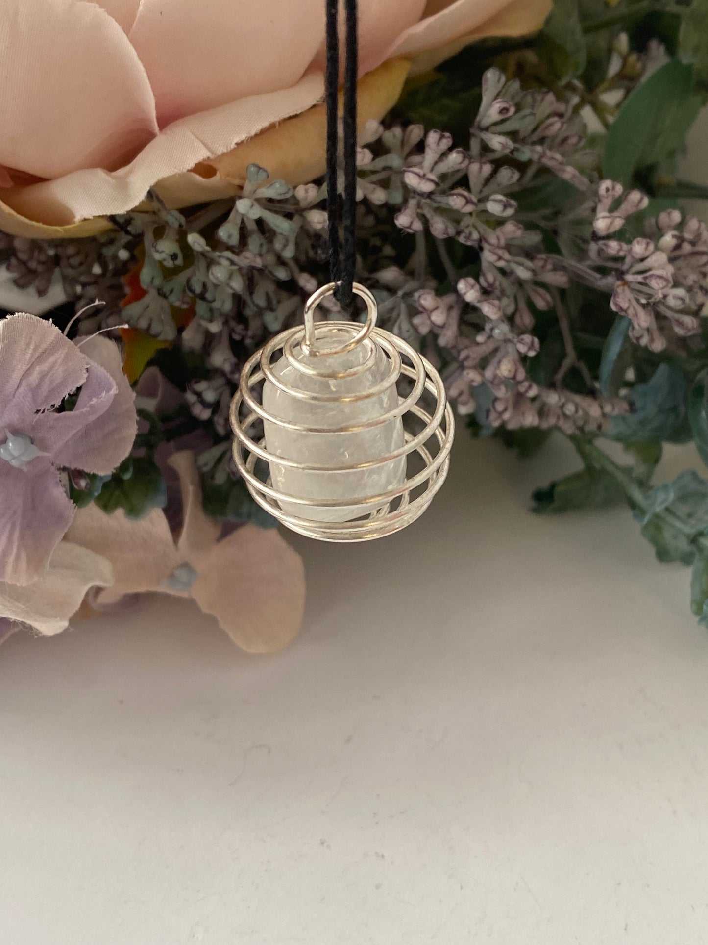 Wire Ball Crystal Pendant