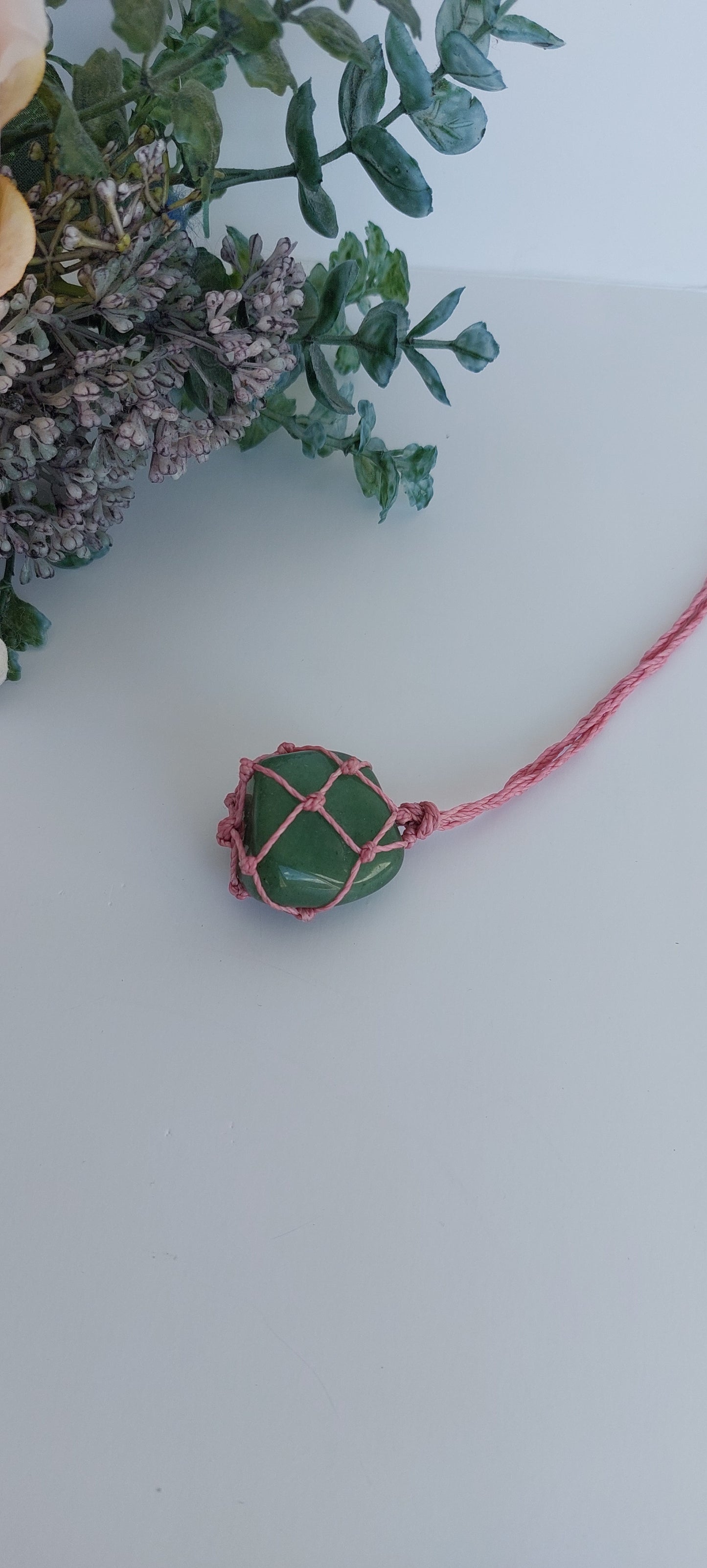 Green Aventurine Macrame Necklace