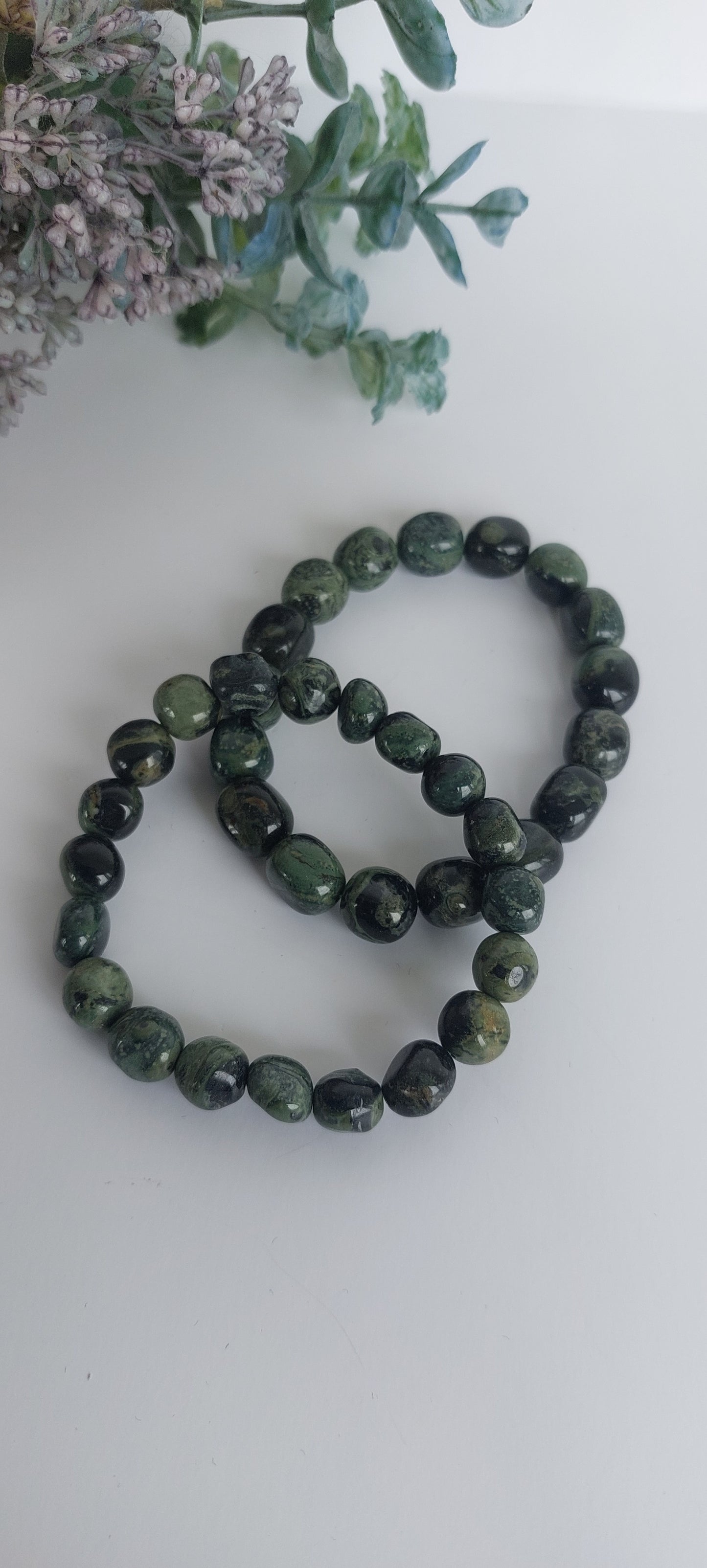 Kambaba Jasper Bead Bracelet