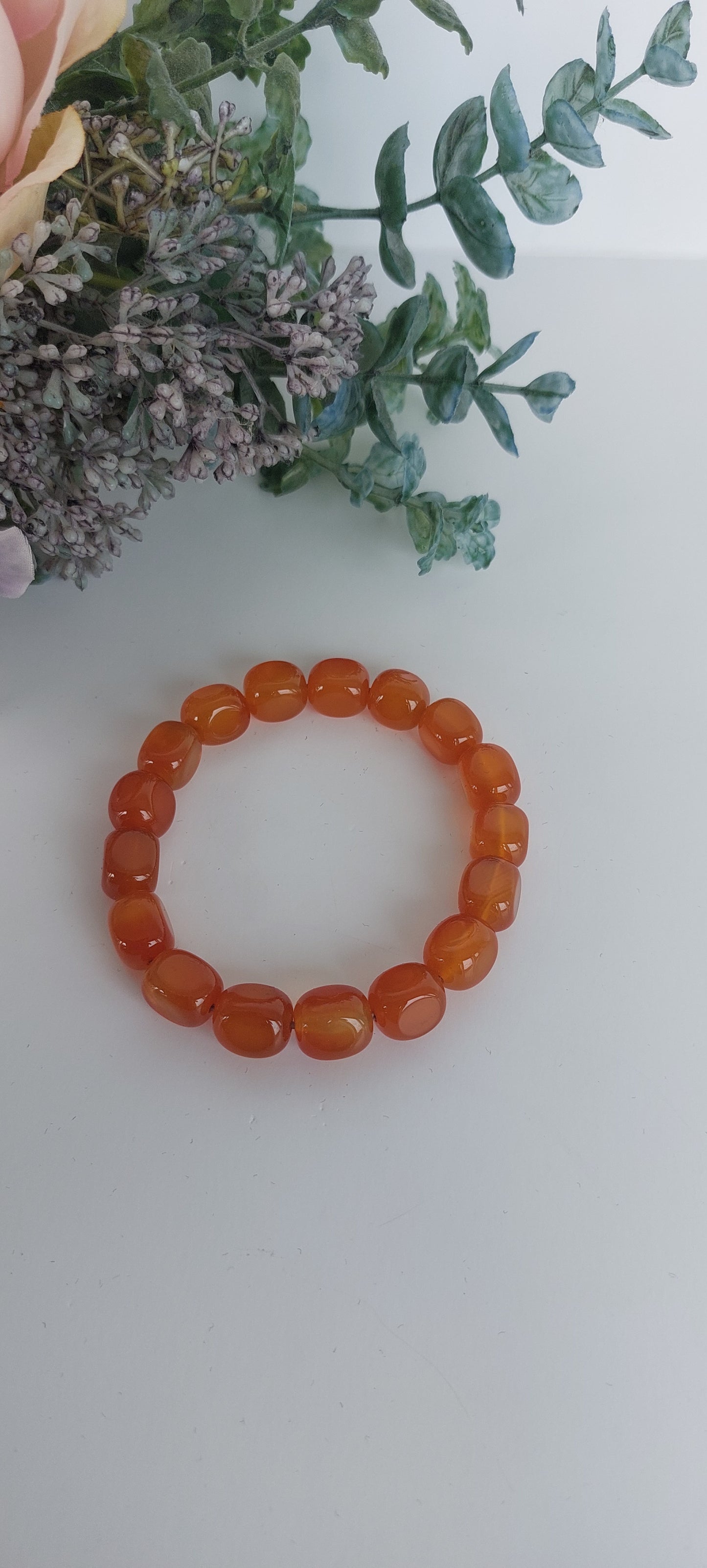 Carnelian Chunky Bead Bracelet