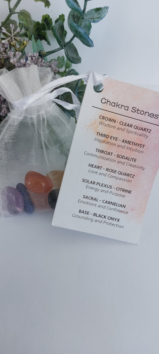 7pc Chakra Tumbled Stones Set