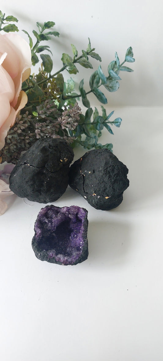 Purple cluster Geodes