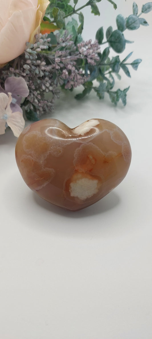 Flower agate heart