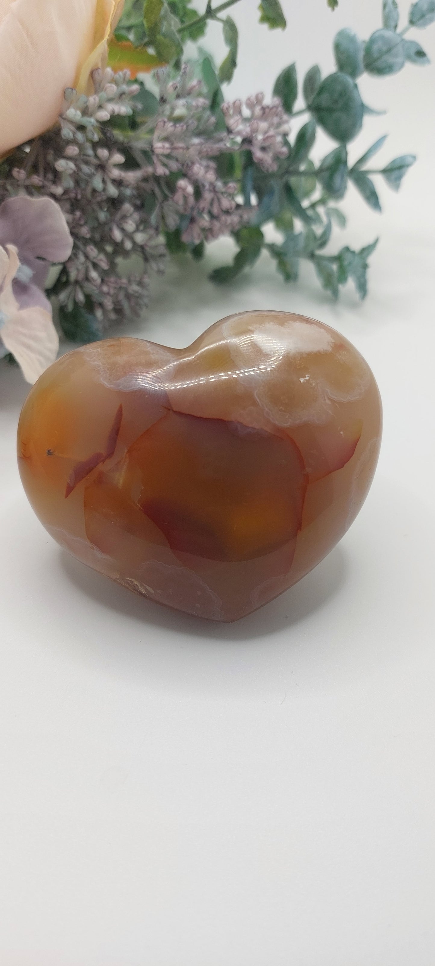 Flower agate heart