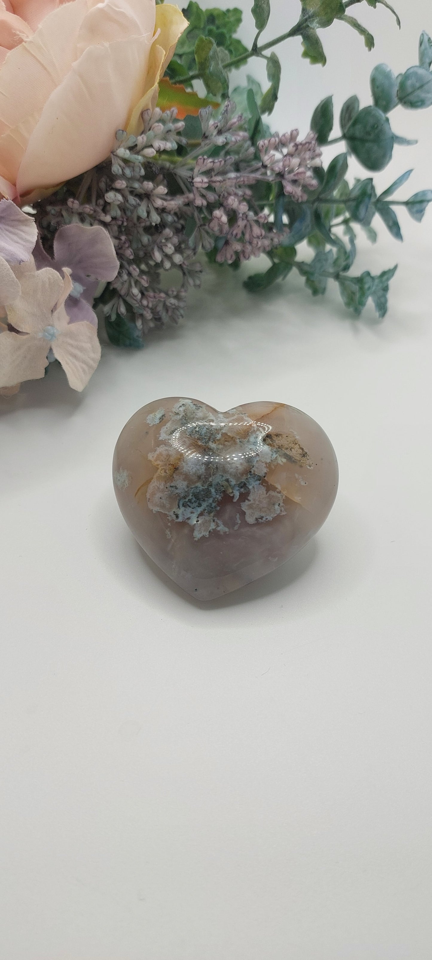 Flower Agate Heart