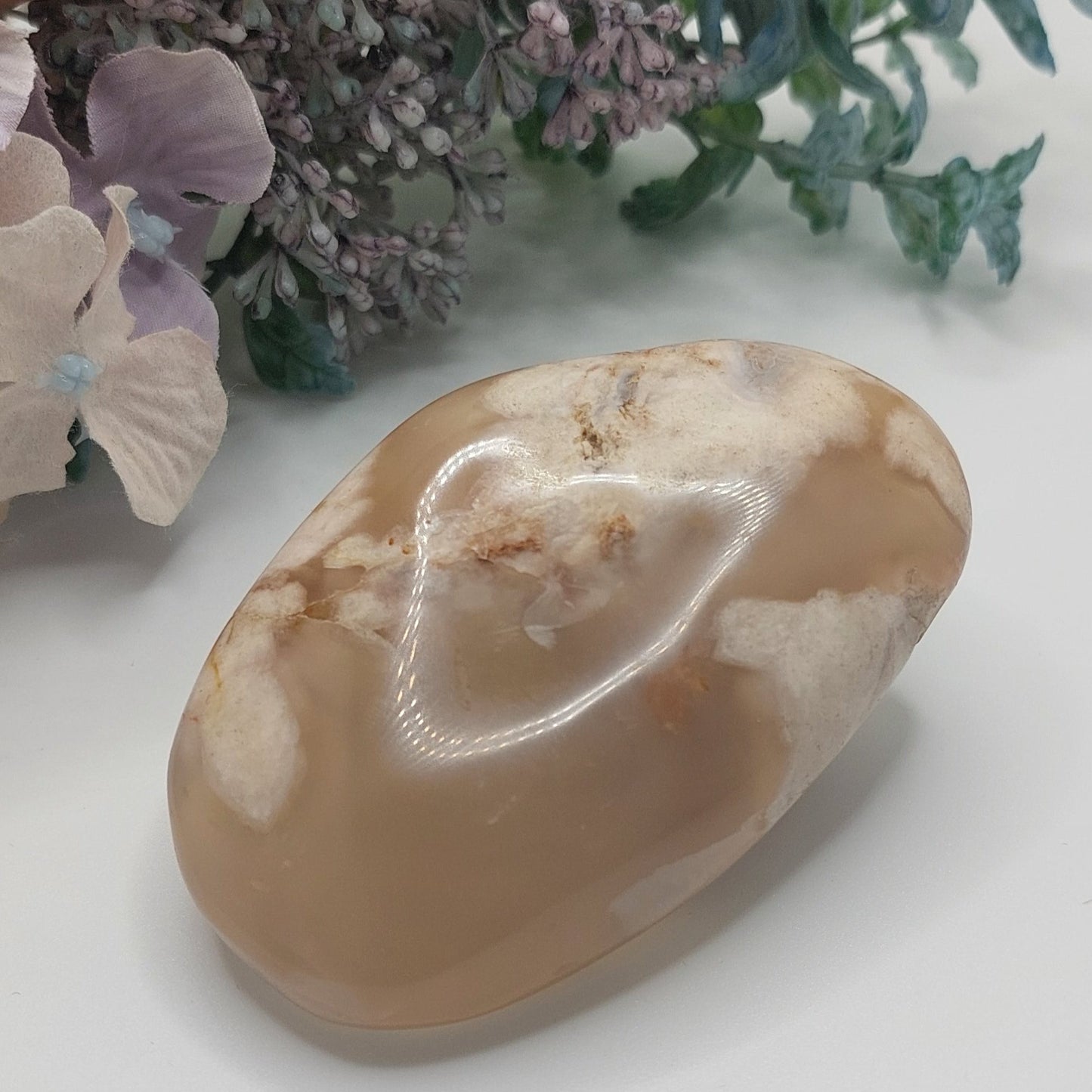 Flower Agate Palmstone