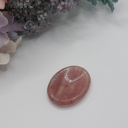 Anxiety & Worry Stone - Strawberry Quartz