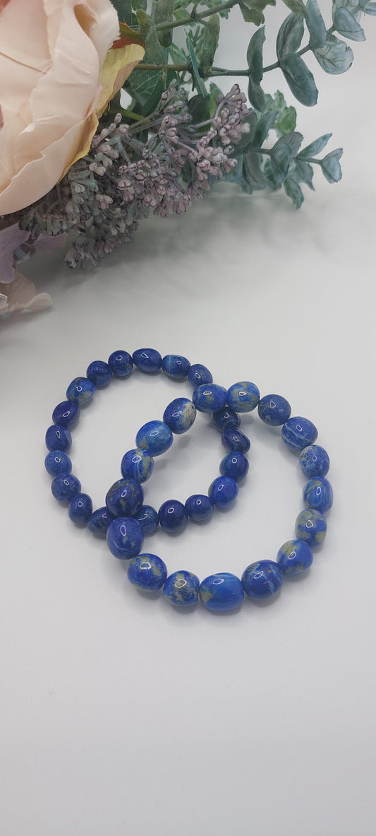 Lapis Lazuli Nugget Bead Bracelet