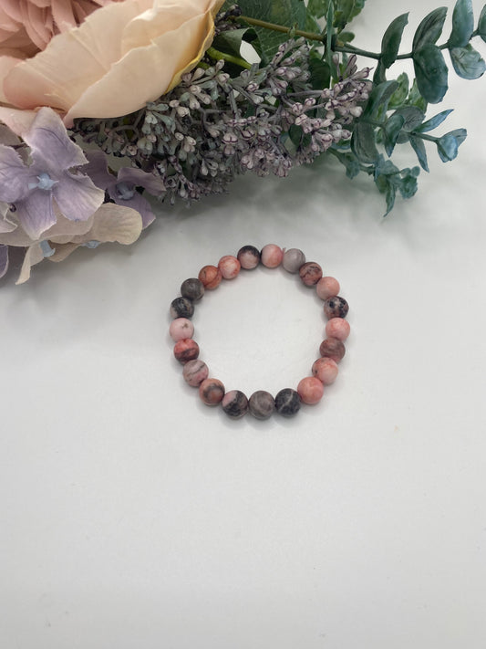 Pink Zebra Jasper - Bead Bracelet