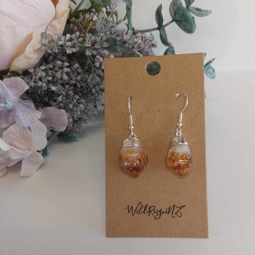 Raw Citrine Earrings