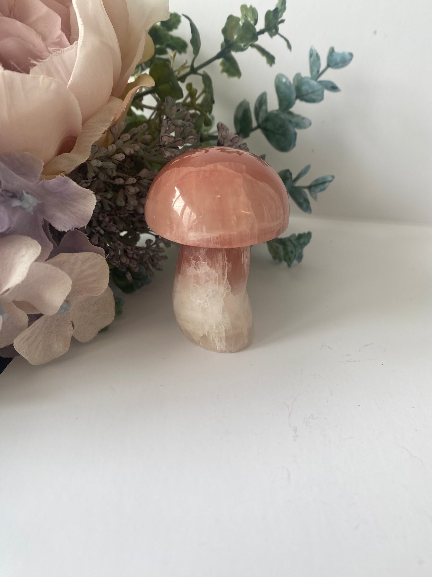 Rose Calcite Mushroom