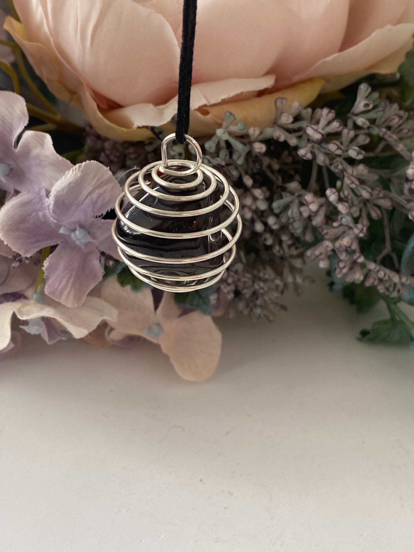 Wire Ball Crystal Pendant