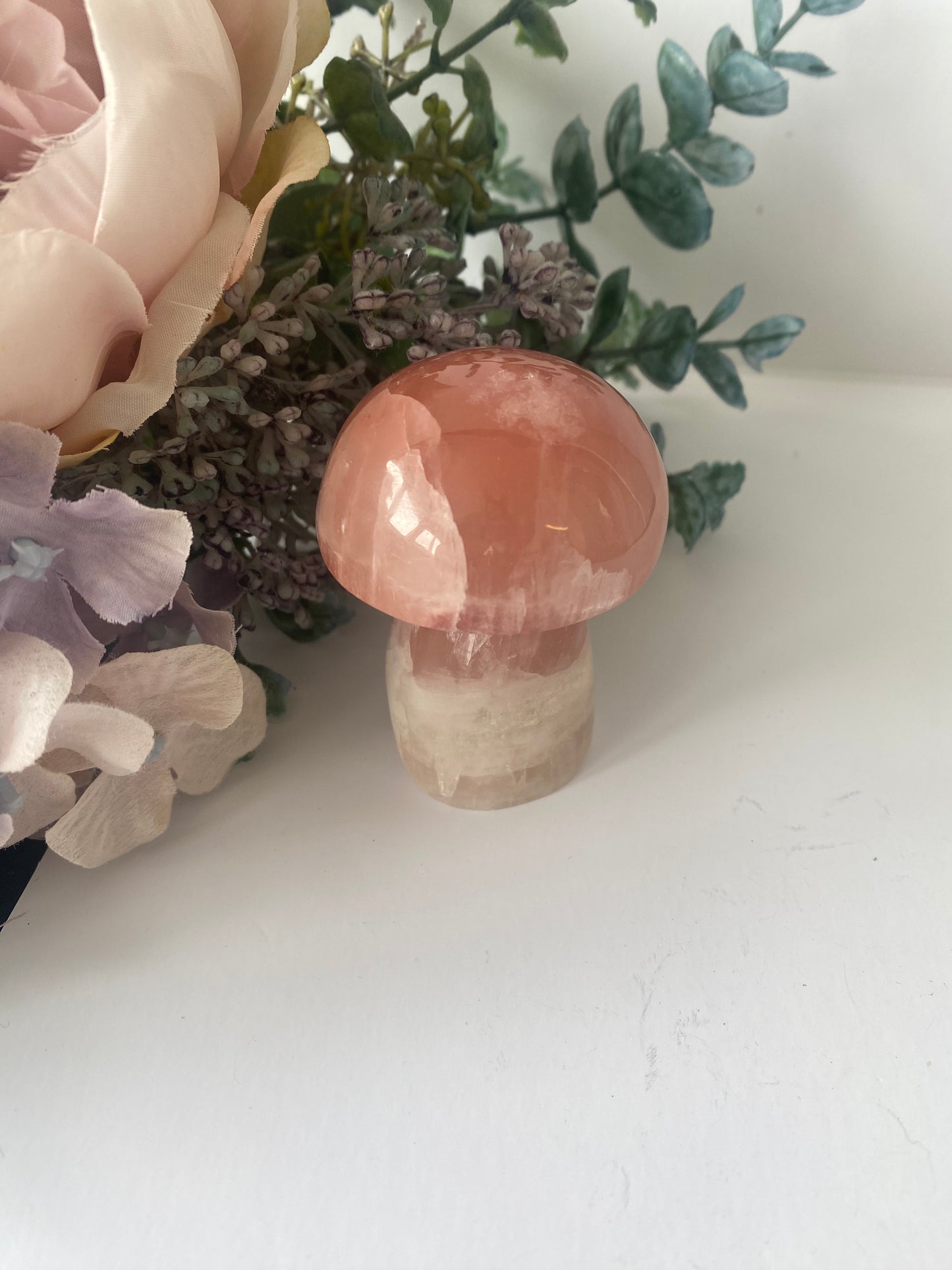 Rose Calcite Mushroom