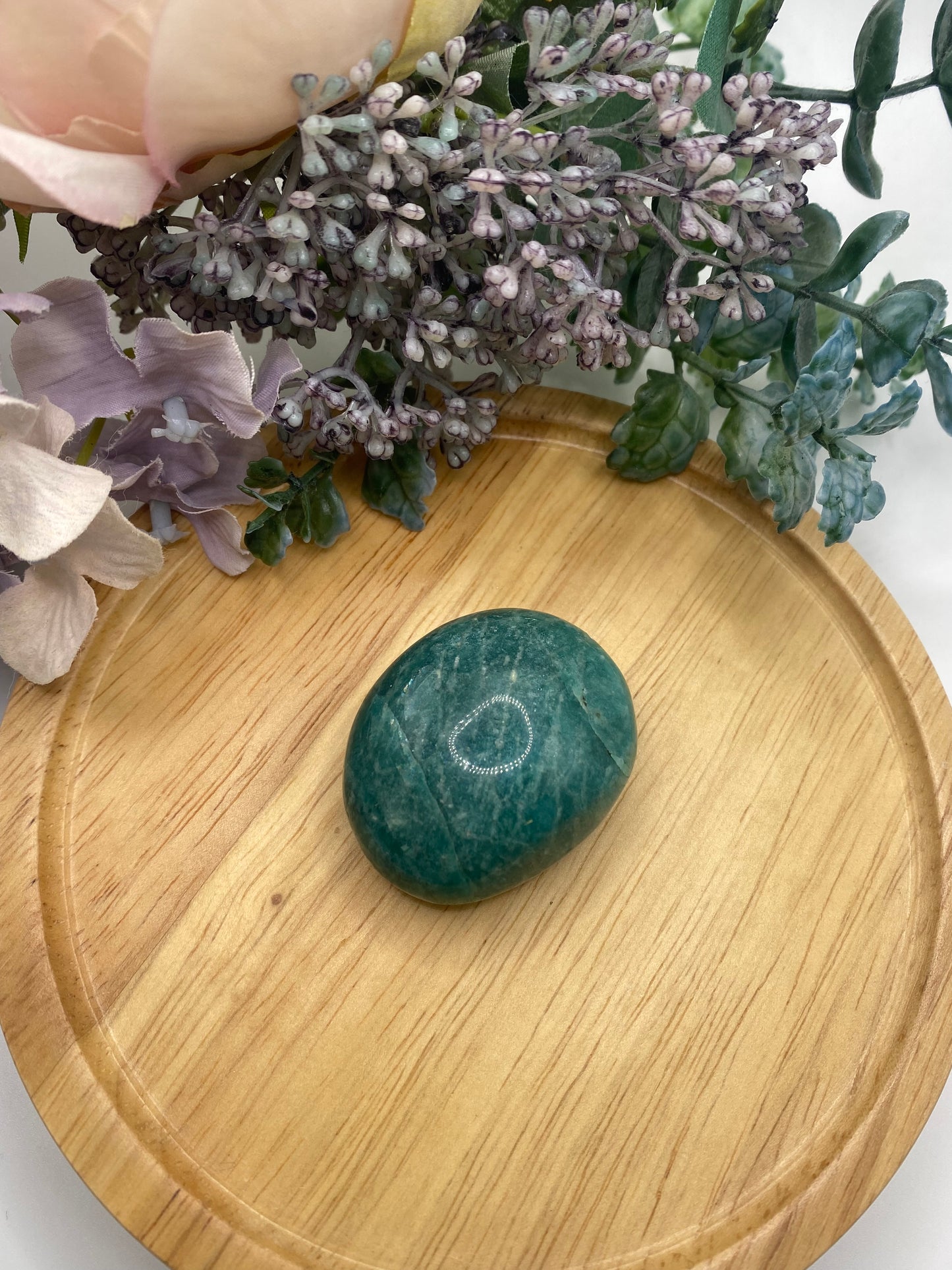 Amazonite Silver Flash Palmstone