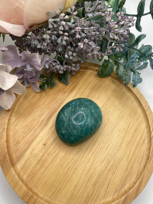 Amazonite Silver Flash Palmstone