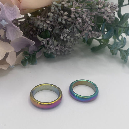 Rainbow Hematite Ring