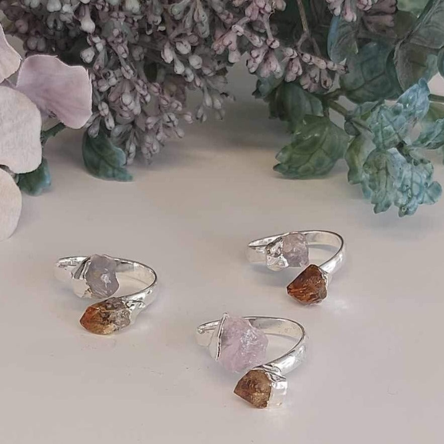 Crystal Duo Rings