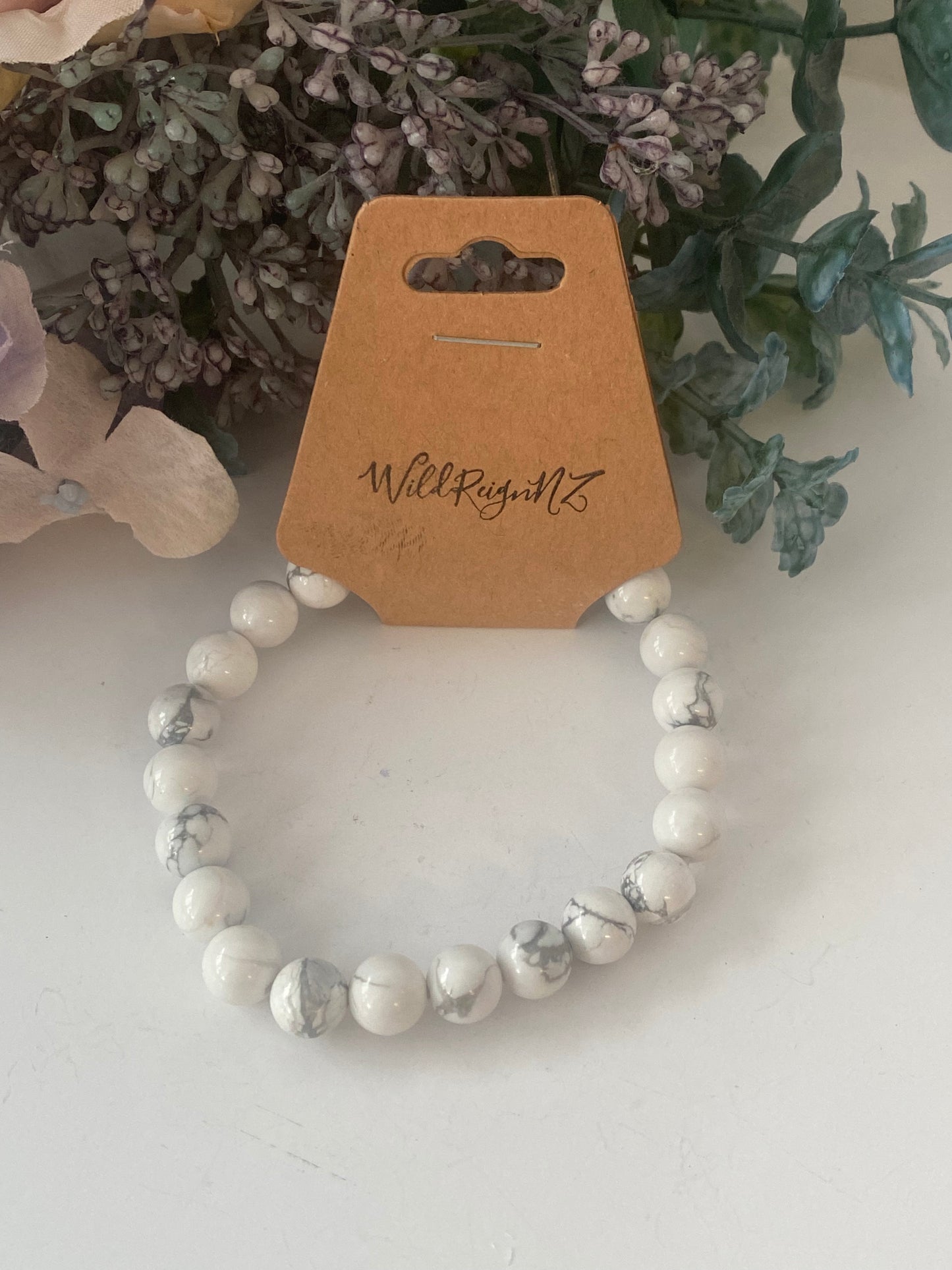 Howlite Bead Bracelet