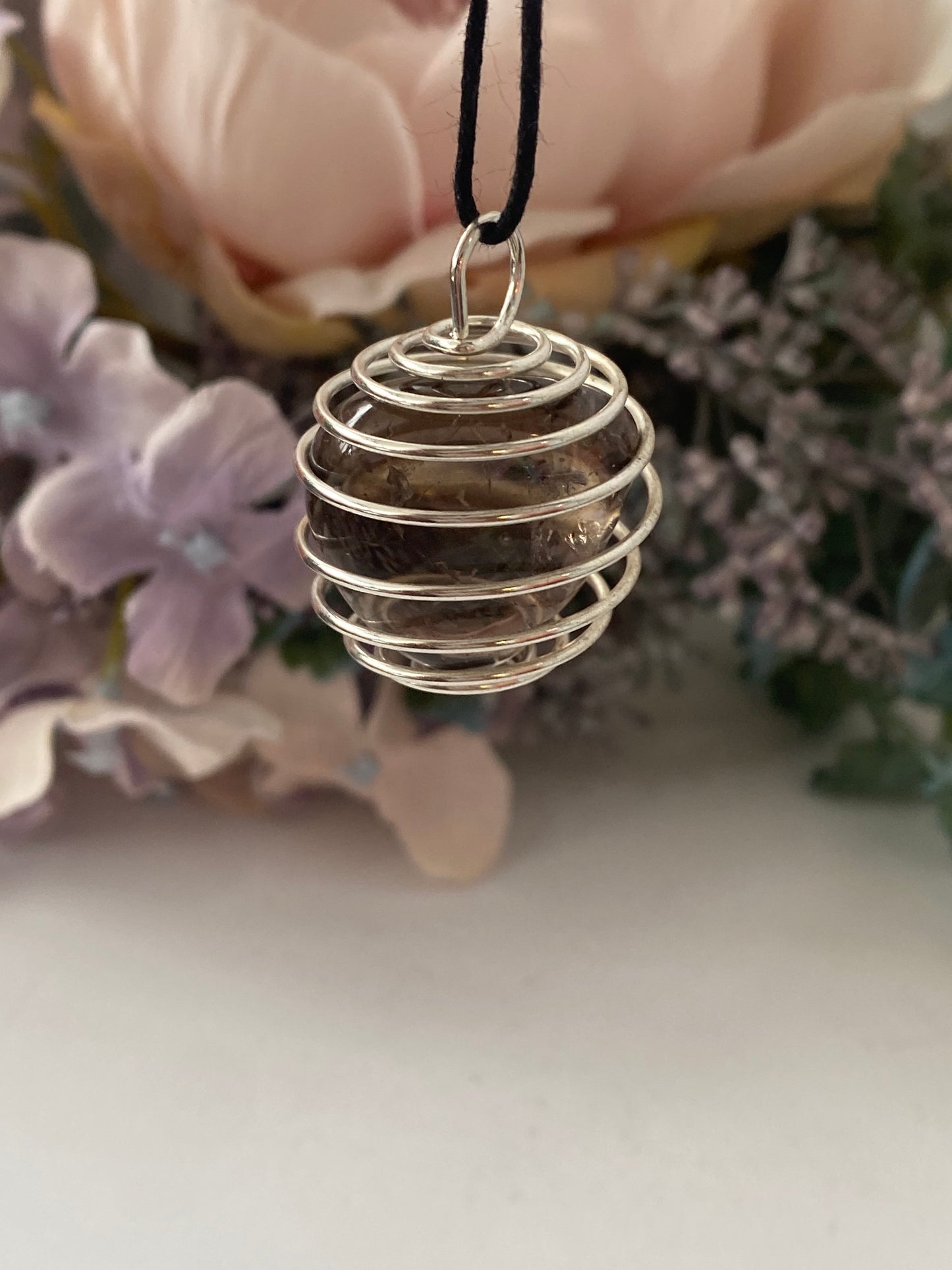 Wire Ball Crystal Pendant