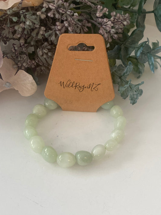 Jade Oval Bead Bracelet