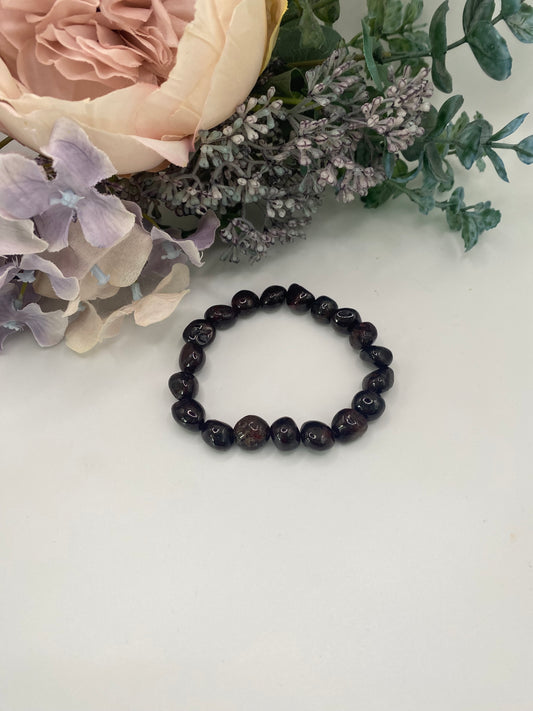 Garnet - Nugget Bead Bracelet