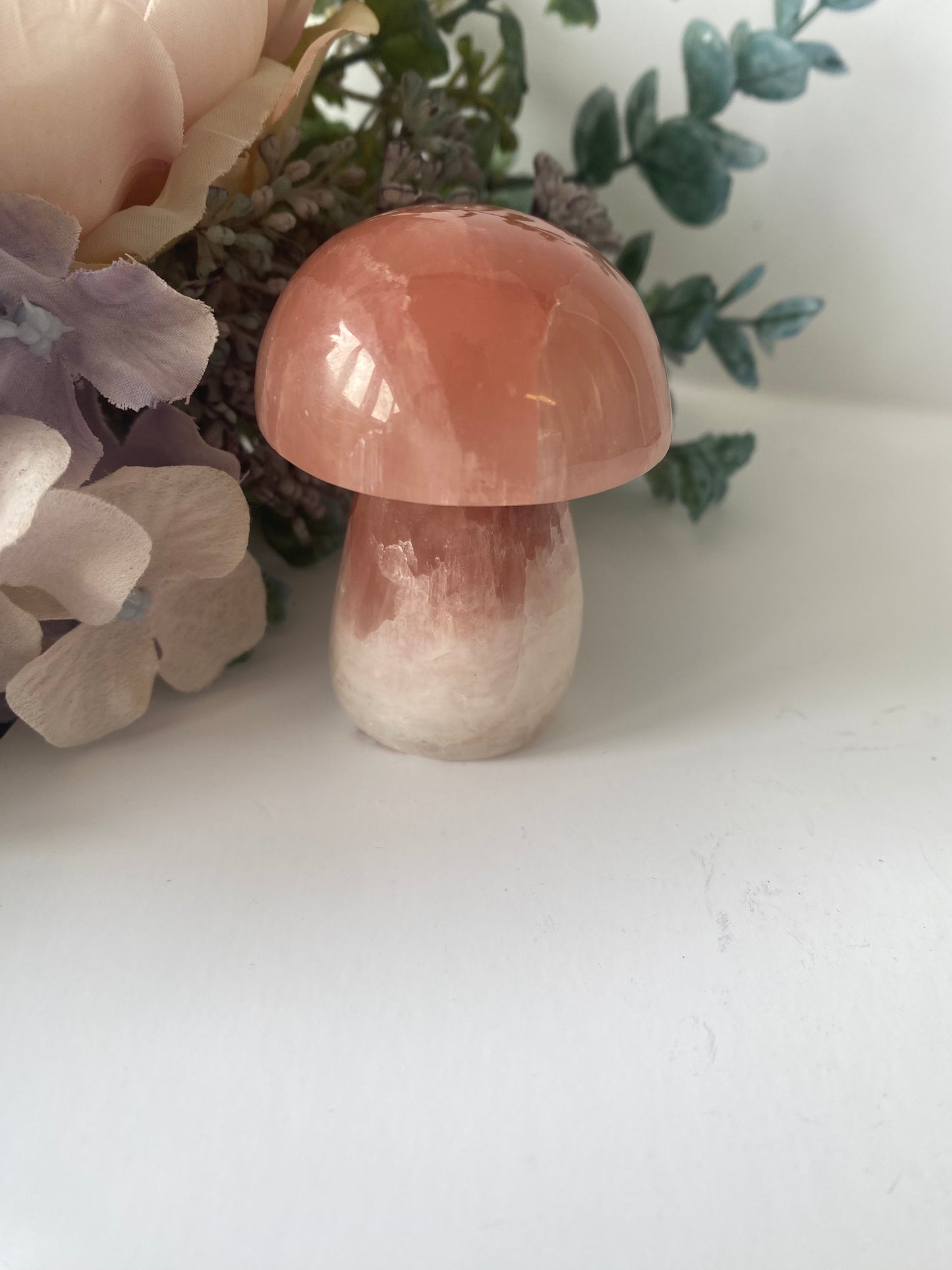 Rose Calcite Mushroom