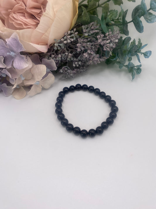 Black Obsidian Bead Bracelet